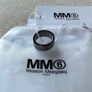 マルタンマルジェラ(Maison Martin Margiela)の5新品 メゾン マルジェラ MM6 ブランドロゴ リング ダークシルバー 指輪(リング(指輪))