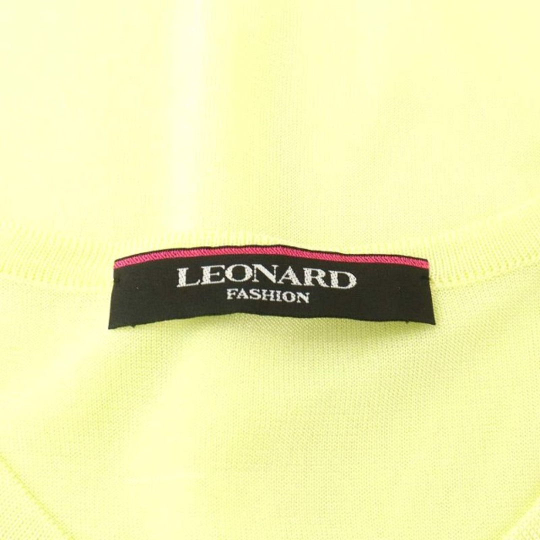 LEONARD(レオナール)のレオナール FASHION 21SS カーディガン 長袖 36 S 黄 レディースのトップス(カーディガン)の商品写真