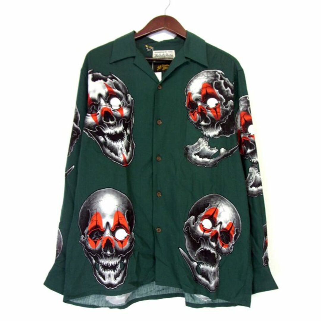 ワコマリア WACKO MARIA ■ 22AW 【 56 TATTOO STUDIO HAWAIIAN SHIRT L/S 56TS-WM-HI09  】 56 タトゥー スタジオ スカル プリント 長袖 ハワイアン シャツ w15447 | フリマアプリ ラクマ