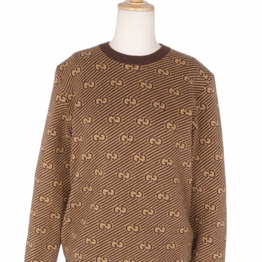 美品 グッチ GUCCI ニット セーター GG柄 ウール トップス キッズ イタリア製 12(150/72) ブラウン 美品 グッチ GUCCI ニット セーター GG柄 ウール トップス キッズ イタリア製 12(150/72) ブラウン