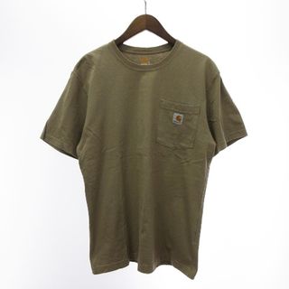 カーハート(carhartt)のカーハート carhartt Tシャツ 半袖 クルーネック ポケット  茶系 S(Tシャツ/カットソー(半袖/袖なし))