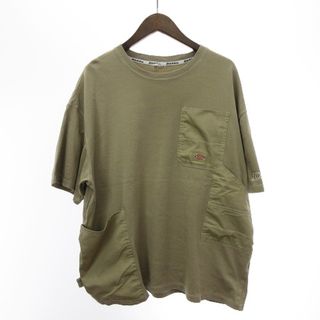 ディッキーズ(Dickies)のディッキーズ Tシャツ 半袖 クルーネック ポケット ロゴ カーキ系 XXL(Tシャツ/カットソー(半袖/袖なし))