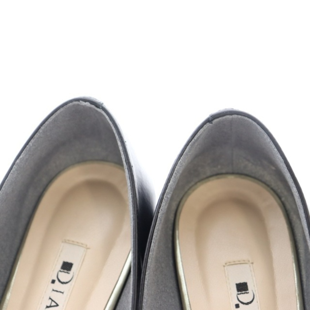 DIANA(ダイアナ)のダイアナ パンプス チャンキーヒール ラウンドトゥ レザー パール 22.5cm レディースの靴/シューズ(ハイヒール/パンプス)の商品写真