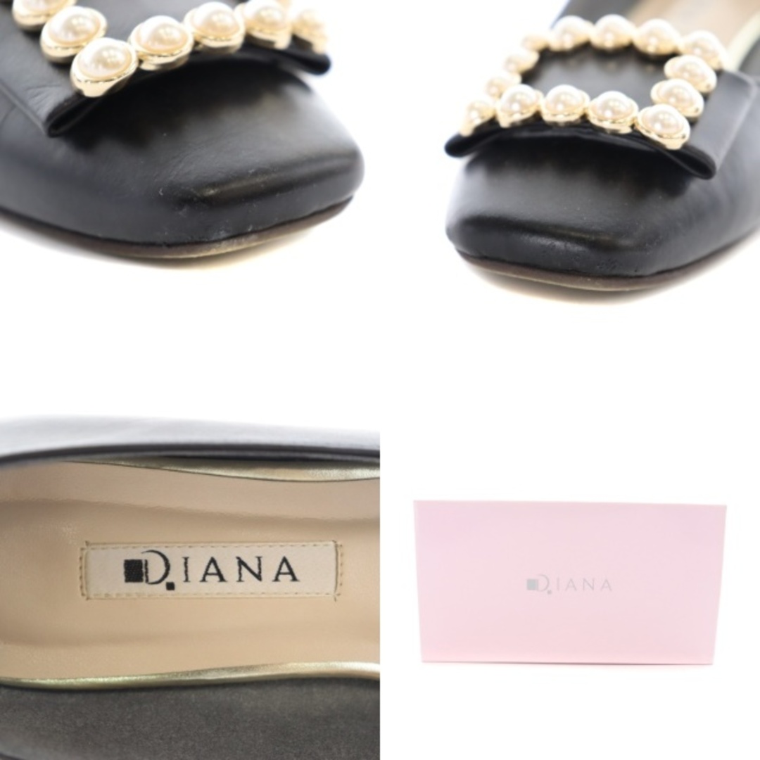 DIANA(ダイアナ)のダイアナ パンプス チャンキーヒール ラウンドトゥ レザー パール 22.5cm レディースの靴/シューズ(ハイヒール/パンプス)の商品写真