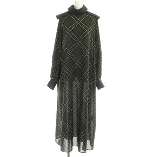 ザ リラクス 22AW CHECK PRINT DRESS バックジップドレス (ロングワンピース/マキシワンピース)