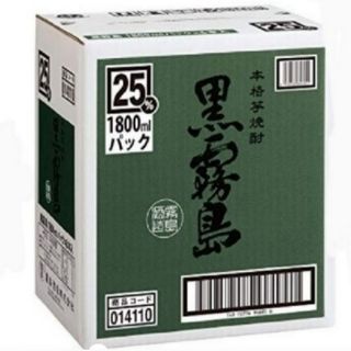 Ys623  黒霧島 芋 25度 1.8Lパック   ６本(焼酎)