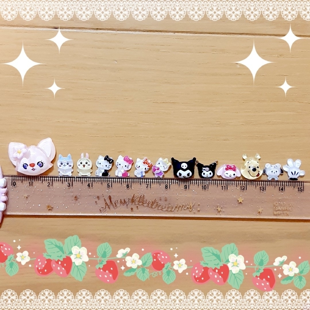 訳あり ネイルパーツ デコパーツ 20個 キャラクター 3d サンリオの通販