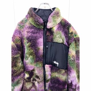 Stussy 総柄リバーシブルフリースジャケット ステューシー XL-