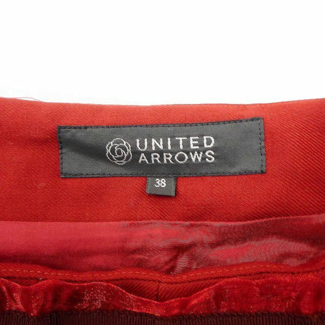 UNITED ARROWS(ユナイテッドアローズ)のユナイテッドアローズ UNITED ARROWS プリーツスカート ひざ丈 赤 レディースのスカート(ひざ丈スカート)の商品写真