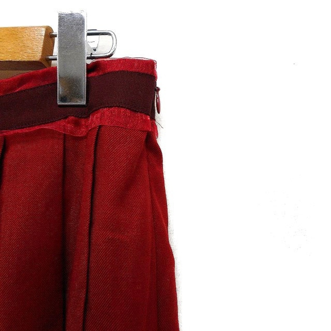 UNITED ARROWS(ユナイテッドアローズ)のユナイテッドアローズ UNITED ARROWS プリーツスカート ひざ丈 赤 レディースのスカート(ひざ丈スカート)の商品写真