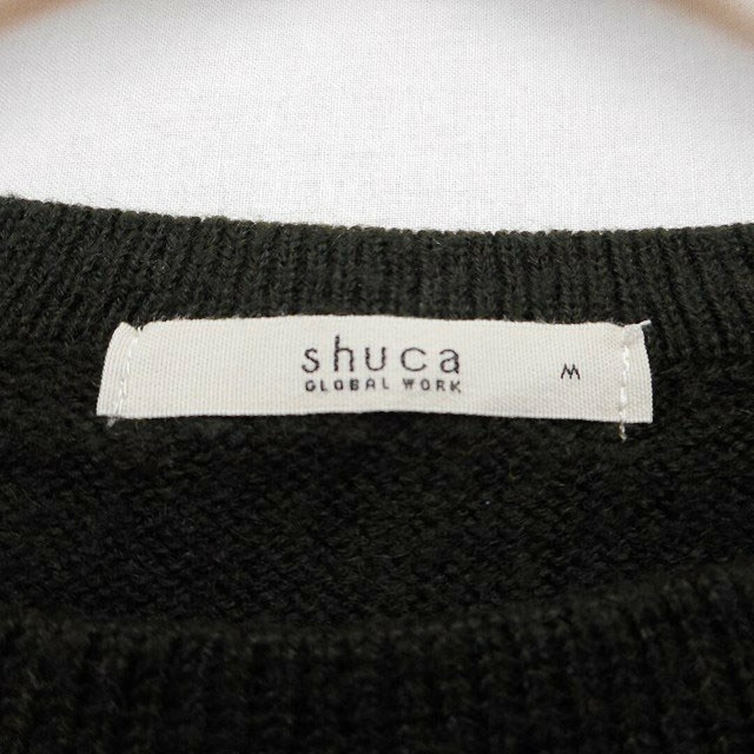 shuca(シュカ)のシュカ Shuca ニット ワンピース Iライン 膝丈 無地 シンプル 切替リブ レディースのワンピース(ひざ丈ワンピース)の商品写真