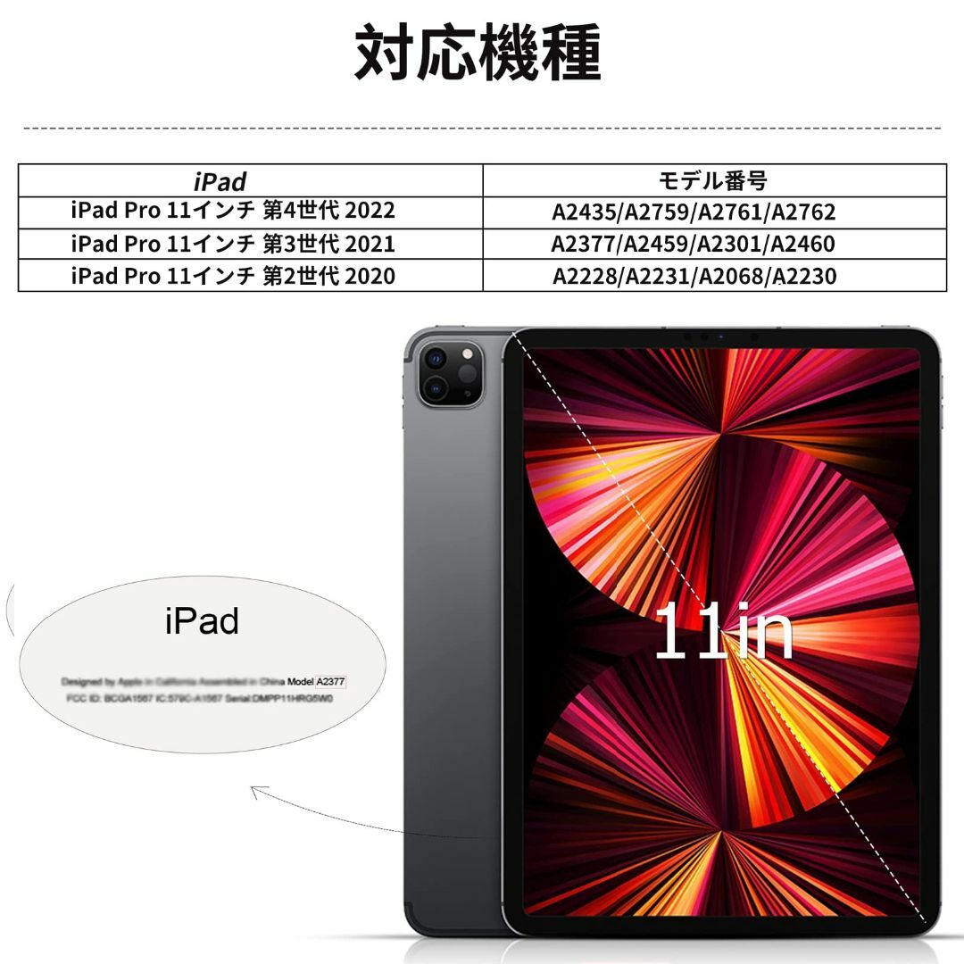 【色: チェリーピンク】KenKe 新型 iPad Pro 11 ケース 第4/