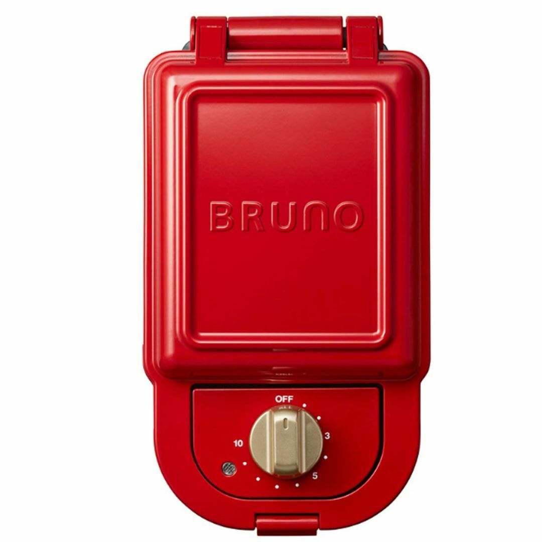 ブルーノ BRUNO ホットサンドメーカー 耳まで焼ける 電気 シングル レッド