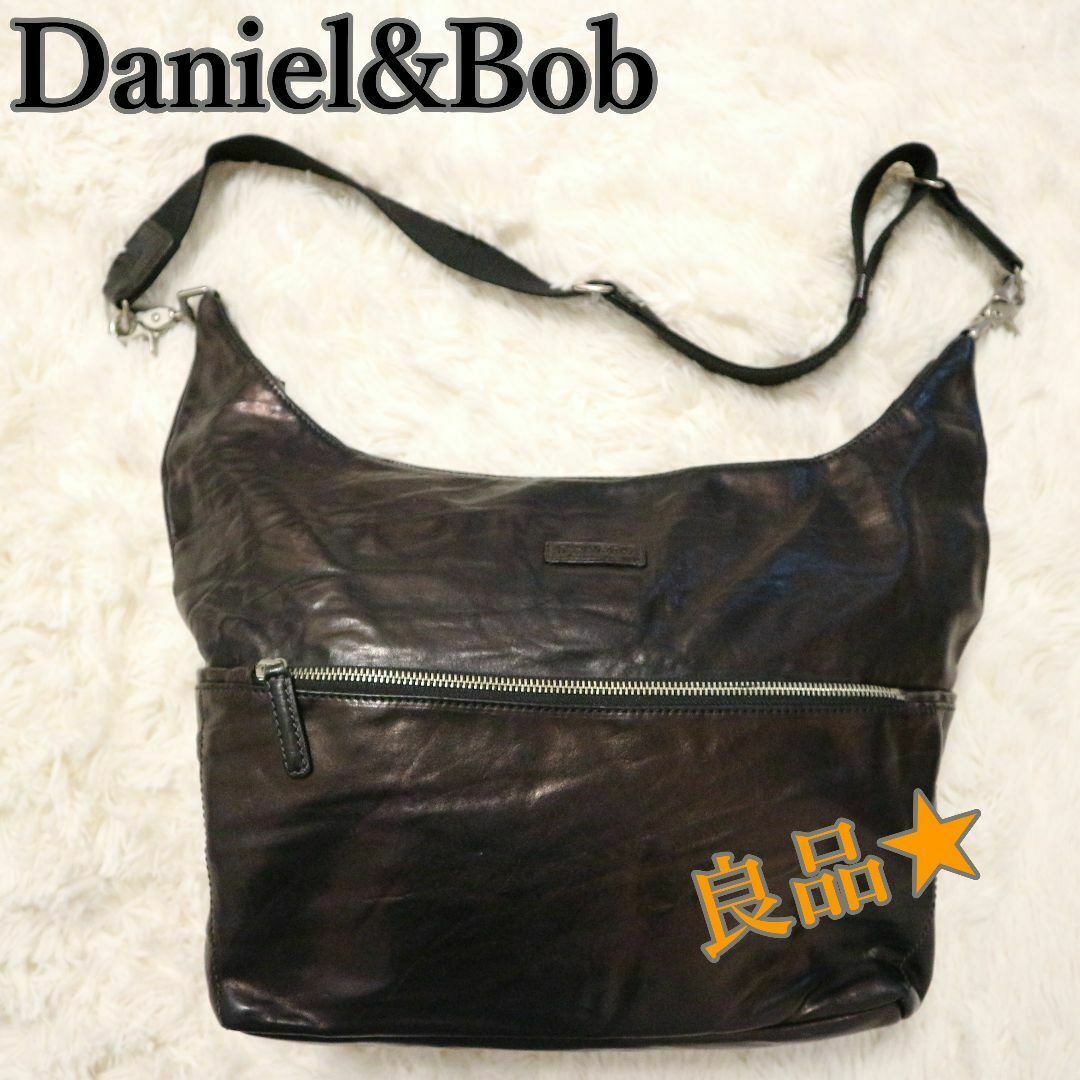 良品✨Daniel＆Bob 2wayショルダーバッグ オールレザー 本革ファスナーポケット×1内側