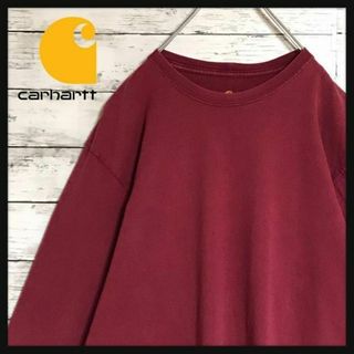 カーハート(carhartt)の【人気Ｌサイズ】カーハート　背面＆袖プリントロゴ入りロンＴ　入手困難　K127(Tシャツ/カットソー(七分/長袖))