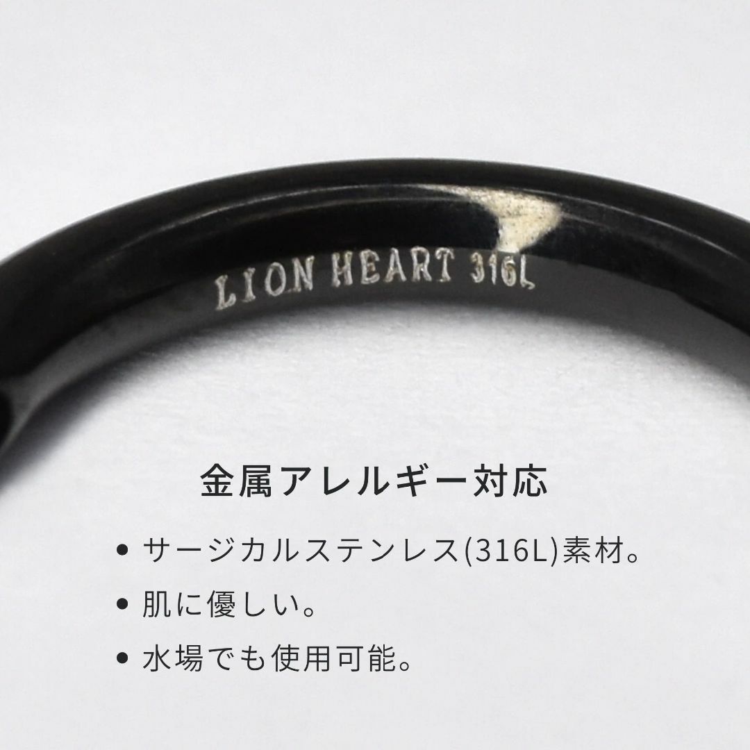 LION HEART ピアス プレーンフープピアス サージカルステンレス メンズその他