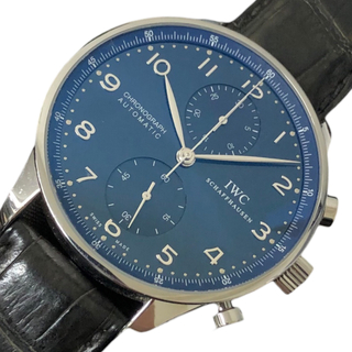 インターナショナルウォッチカンパニー(IWC)の　インターナショナルウォッチカンパニー IWC ポルトギーゼ クロノグラフ IW371491 ブルー ステンレススチール SS メンズ 腕時計(その他)