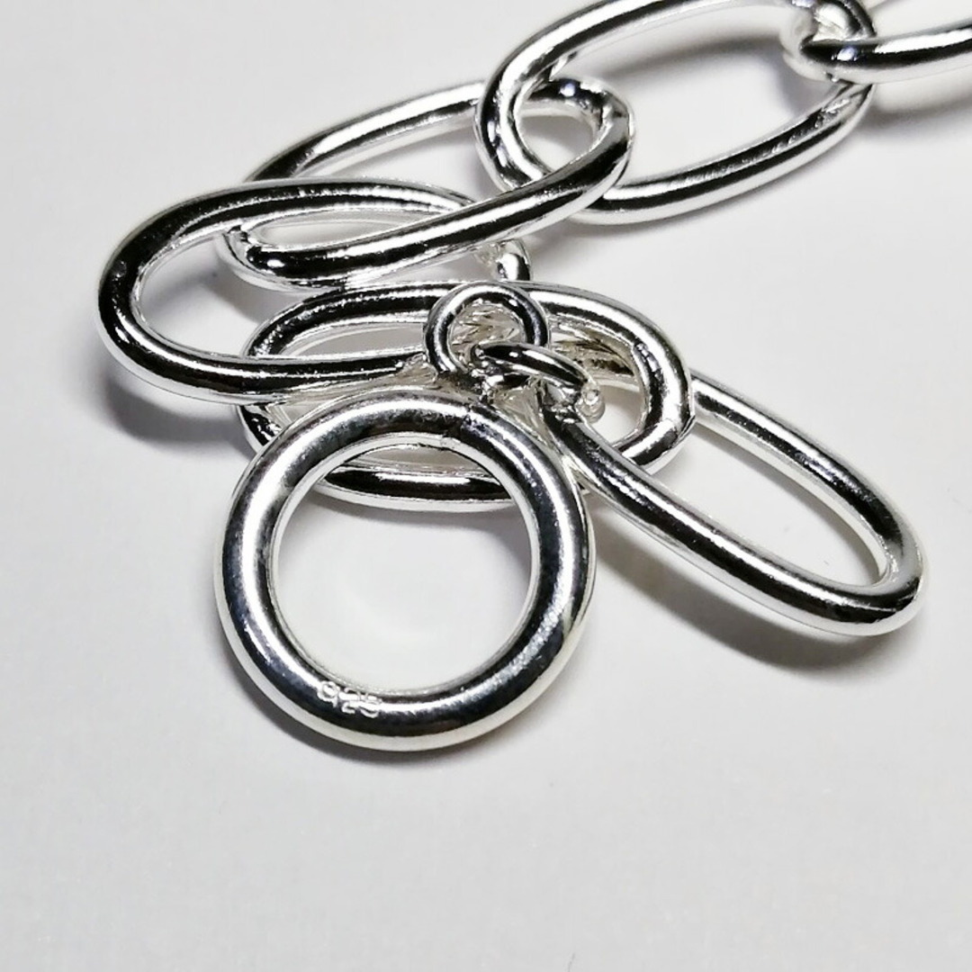 【ゆうパケット対応】 シルバー 925 ブレスレット Tバー チェーン 大ぶり Silver T-Bar Chain Brecelet 【新品】 新品 アクセサリー mellow 【あす楽対応】【古着屋mellow楽天市場店】 レディースのアクセサリー(その他)の商品写真