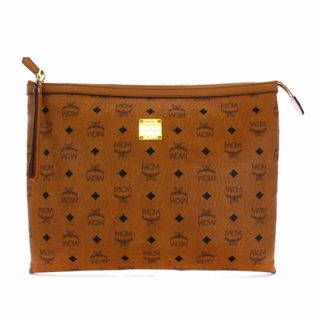 エムシーエム(MCM)のMCM ヴィセトス柄 セカンドバッグ クラッチバッグ ストラップ付き 茶(クラッチバッグ)