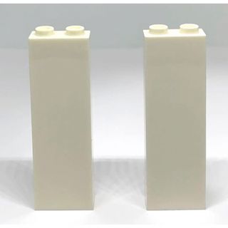 LEGO パーツ　柱　白　2本　②(知育玩具)