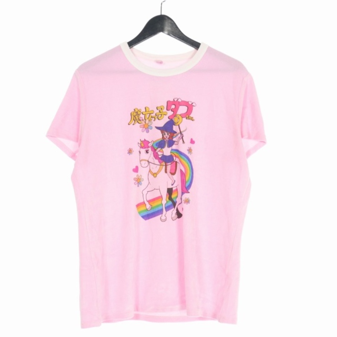 ダブレット 21AW アニメ キャラクター ベロア Tシャツ 半袖 L ピンク