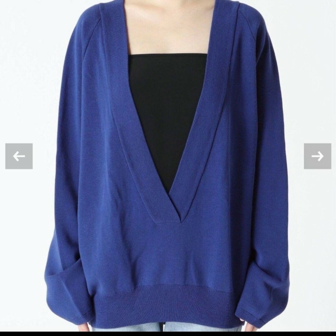 新品♡定価1.5万円 Spic and Span ミラノリブ Vネック