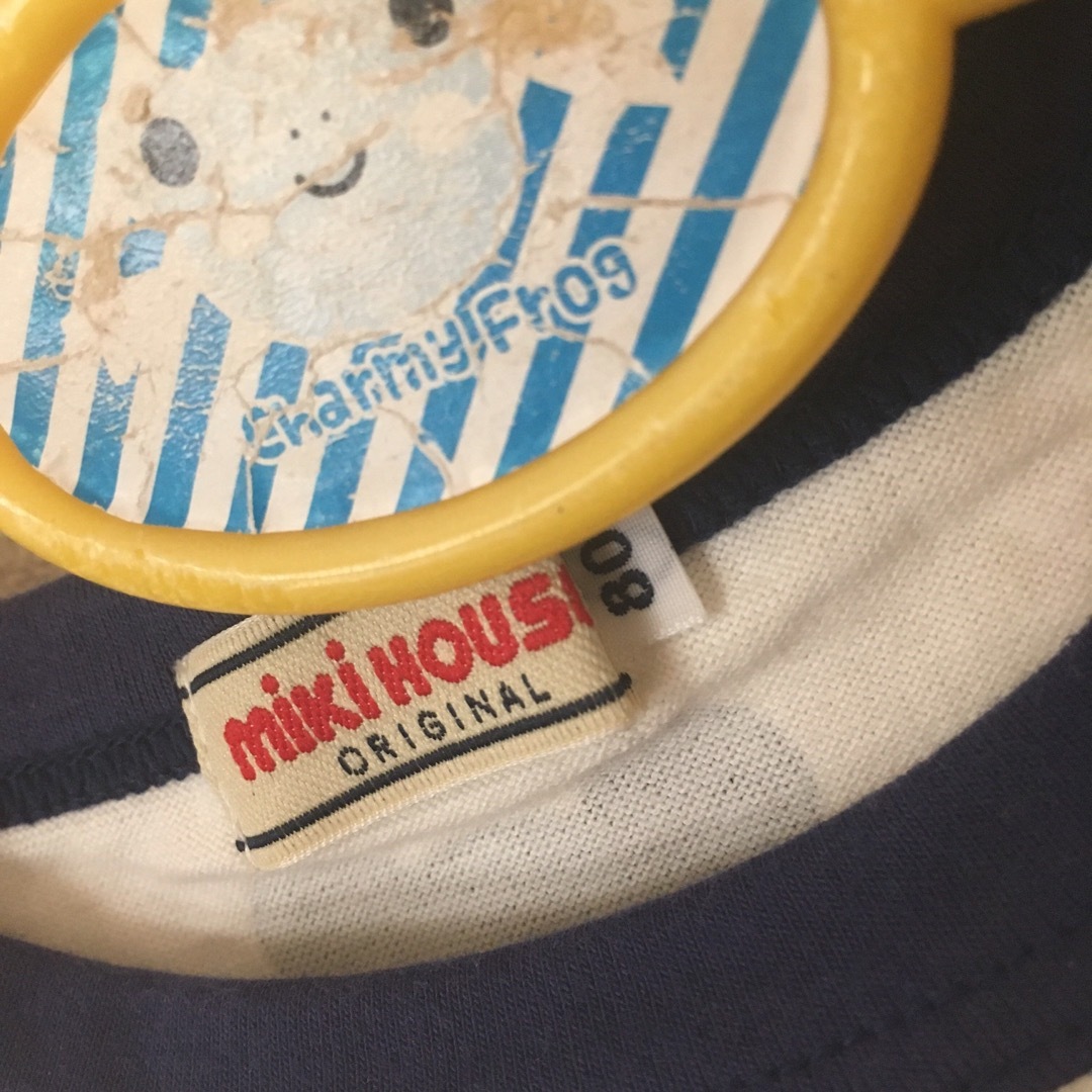 mikihouse(ミキハウス)の【新品】ミキハウス/MIKIHOUSE キングくん長袖Ｔシャツ　マルチカラー キッズ/ベビー/マタニティのベビー服(~85cm)(Ｔシャツ)の商品写真