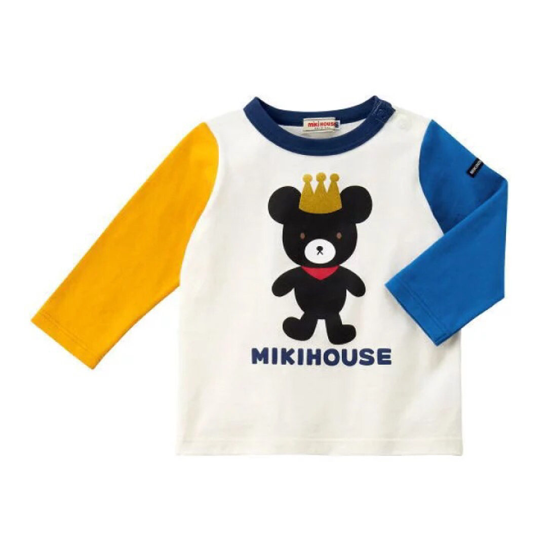 mikihouse(ミキハウス)の【新品】ミキハウス/MIKIHOUSE キングくん長袖Ｔシャツ　マルチカラー キッズ/ベビー/マタニティのベビー服(~85cm)(Ｔシャツ)の商品写真