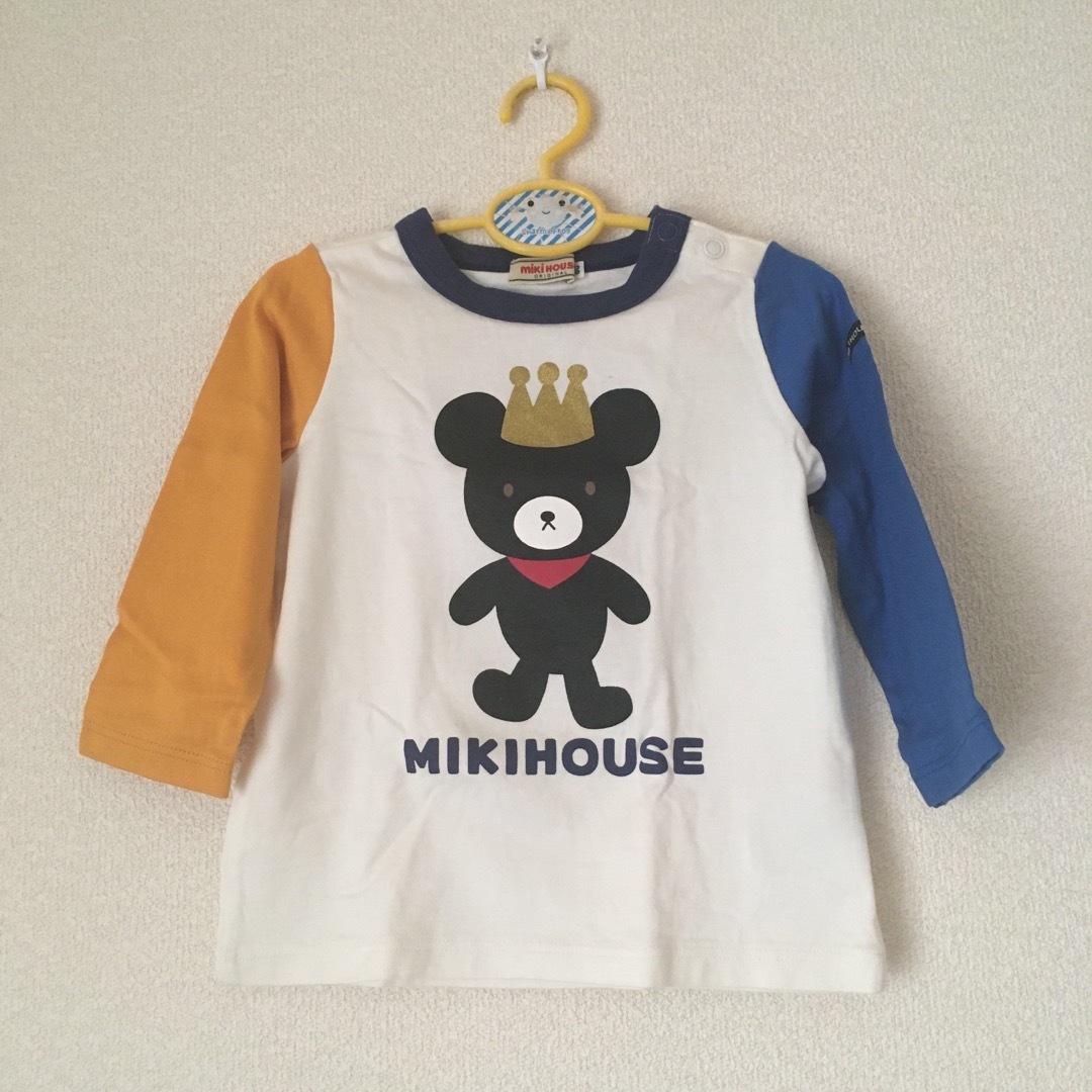 mikihouse(ミキハウス)の【新品】ミキハウス/MIKIHOUSE キングくん長袖Ｔシャツ　マルチカラー キッズ/ベビー/マタニティのベビー服(~85cm)(Ｔシャツ)の商品写真