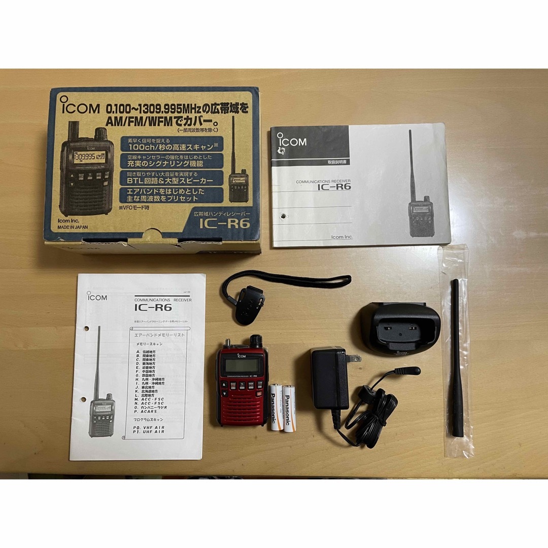 ICOM IC-R6 エアバンド メタリックレッドの通販 by ぽん's shop｜ラクマ