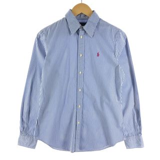 ラルフローレン(Ralph Lauren)の古着 ラルフローレン Ralph Lauren POLO RALPH LAUREN CUSTOM FIT 長袖 ストライプシャツ レディースL /eaa371431(シャツ/ブラウス(長袖/七分))