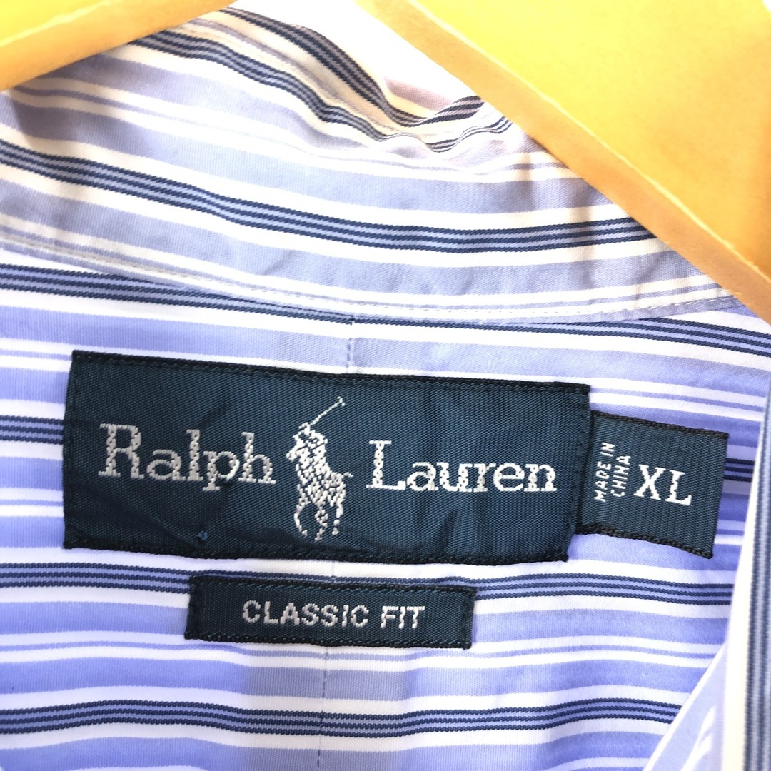 Ralph Lauren(ラルフローレン)の古着 ラルフローレン Ralph Lauren CLASSIC FIT クラシックフィット 長袖 ボタンダウンストライプシャツ メンズXL /eaa373143 メンズのトップス(シャツ)の商品写真