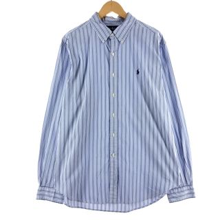 ラルフローレン(Ralph Lauren)の古着 ラルフローレン Ralph Lauren CLASSIC FIT クラシックフィット 長袖 ボタンダウンストライプシャツ メンズXL /eaa373143(シャツ)