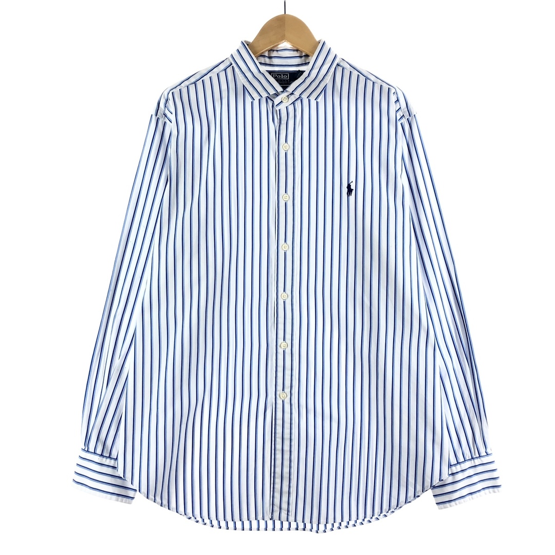 Ralph Lauren(ラルフローレン)の古着 ラルフローレン Ralph Lauren POLO by Ralph Lauren ESTATE CLASSIC FIT 長袖 コットンストライプシャツ メンズXL /eaa373859 メンズのトップス(シャツ)の商品写真