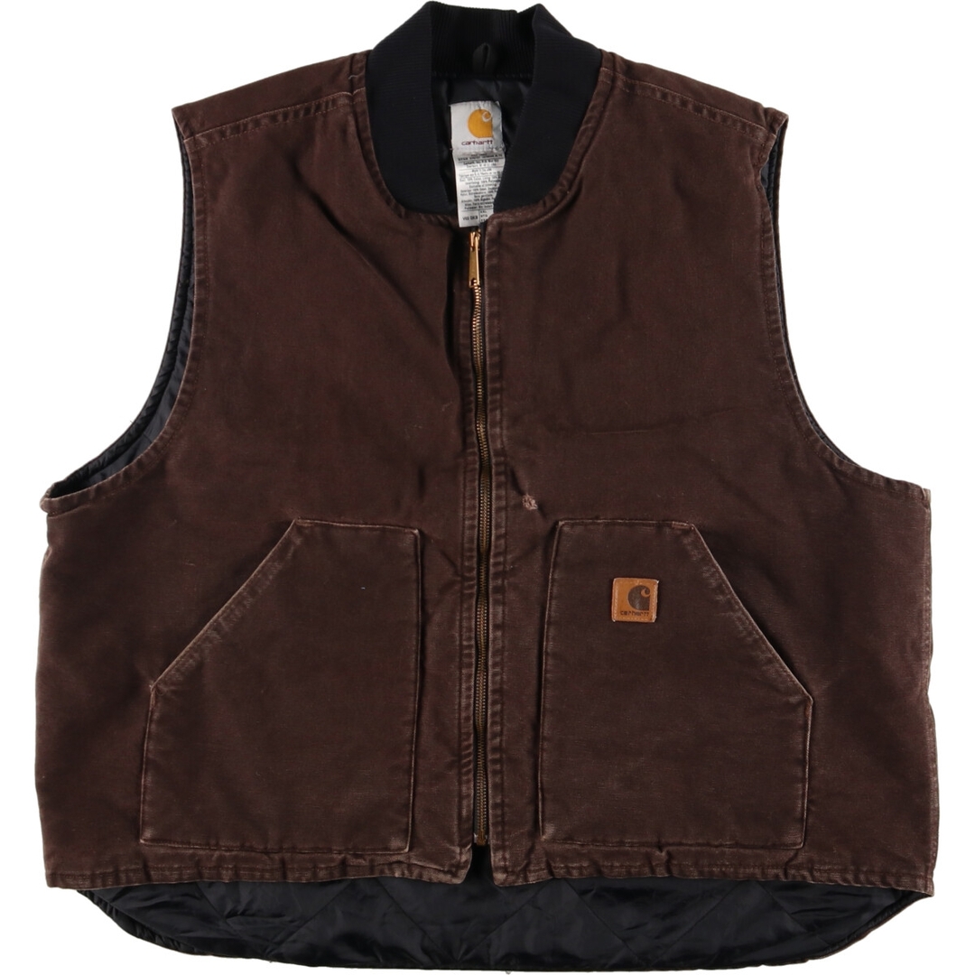 カーハート Carhartt ダック地ベスト USA製 メンズXXL /eaa374921