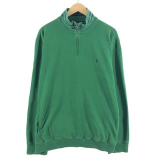 ラルフローレン(Ralph Lauren)の古着 ラルフローレン Ralph Lauren POLO by Ralph Lauren ハーフジップスウェットシャツ トレーナー メンズXL /eaa374773(スウェット)