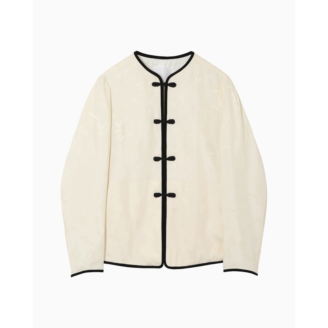 Crane Pattern Jacquard Jacket