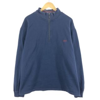 リーボック(Reebok)の古着 リーボック Reebok ハーフジップスウェットシャツ トレーナー メンズXL /eaa374775(スウェット)