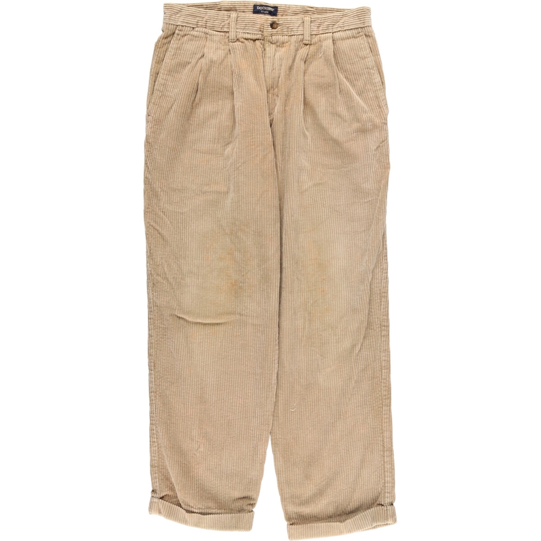 DOCKERS ツータック 太畝 コーデュロイパンツ メンズw30 /eaa374892