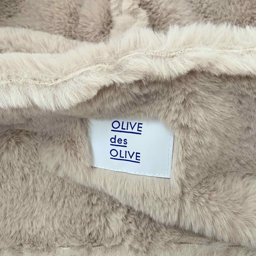 OLIVE des OLIVE ファーダッフルコート　アイボリー　FREE