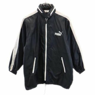 プーマ(PUMA)のプーマ 90s ヒットユニオン製 オールド ナイロンジャケット ブラック PUMA ロゴ キッズ 【中古】  【230929】(ジャケット/上着)