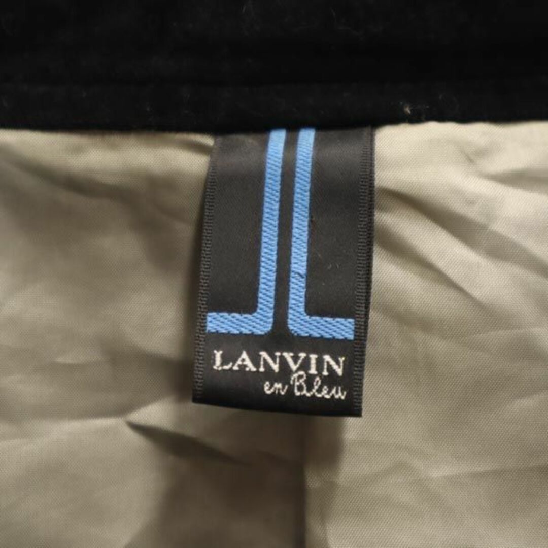 ランバン 日本製 フルジップ ベロア調 ジャケット ブラック LANVIN ブルゾン メンズ   【230929】 6