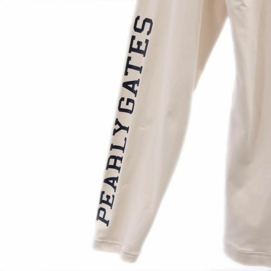 パーリーゲイツ 長袖 Tシャツ ゴルフウェア 5 ホワイト系 PEARLY GATES ロゴ メンズ 【中古】 【230929】 メール便可