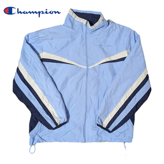 チャンピオン(Champion)のビンテージ CHAMPION スカイブルー ナイロンジャケット(ナイロンジャケット)