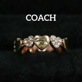 コーチ(COACH)の【匿名配送】COACH コーチ リング 指輪 13.5号 ゴールド ハート(リング(指輪))