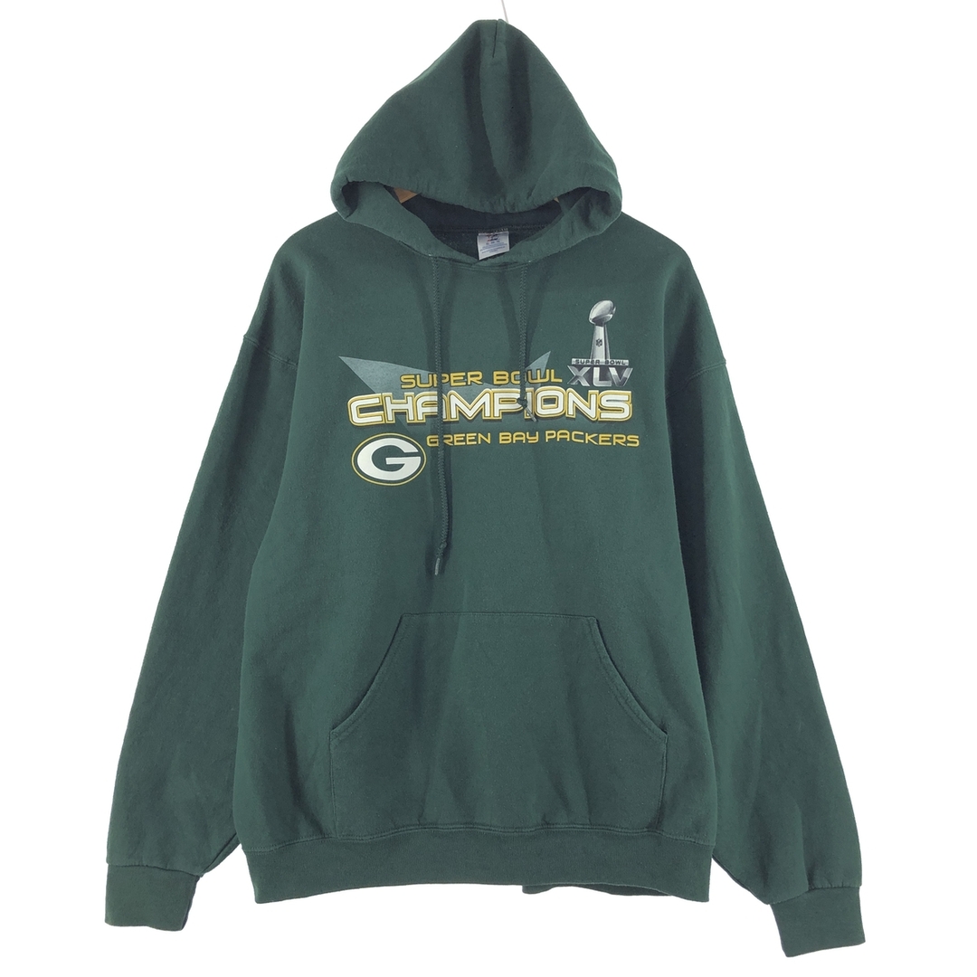 JERZEES NFL GREEN BAY PACKERS グリーンベイパッカーズ スウェットプルオーバーパーカー メンズXL /eaa375390