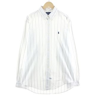 ラルフローレン(Ralph Lauren)の古着 ラルフローレン Ralph Lauren オックスフォード 長袖 ボタンダウンストライプシャツ メンズXXL /eaa375712(シャツ)