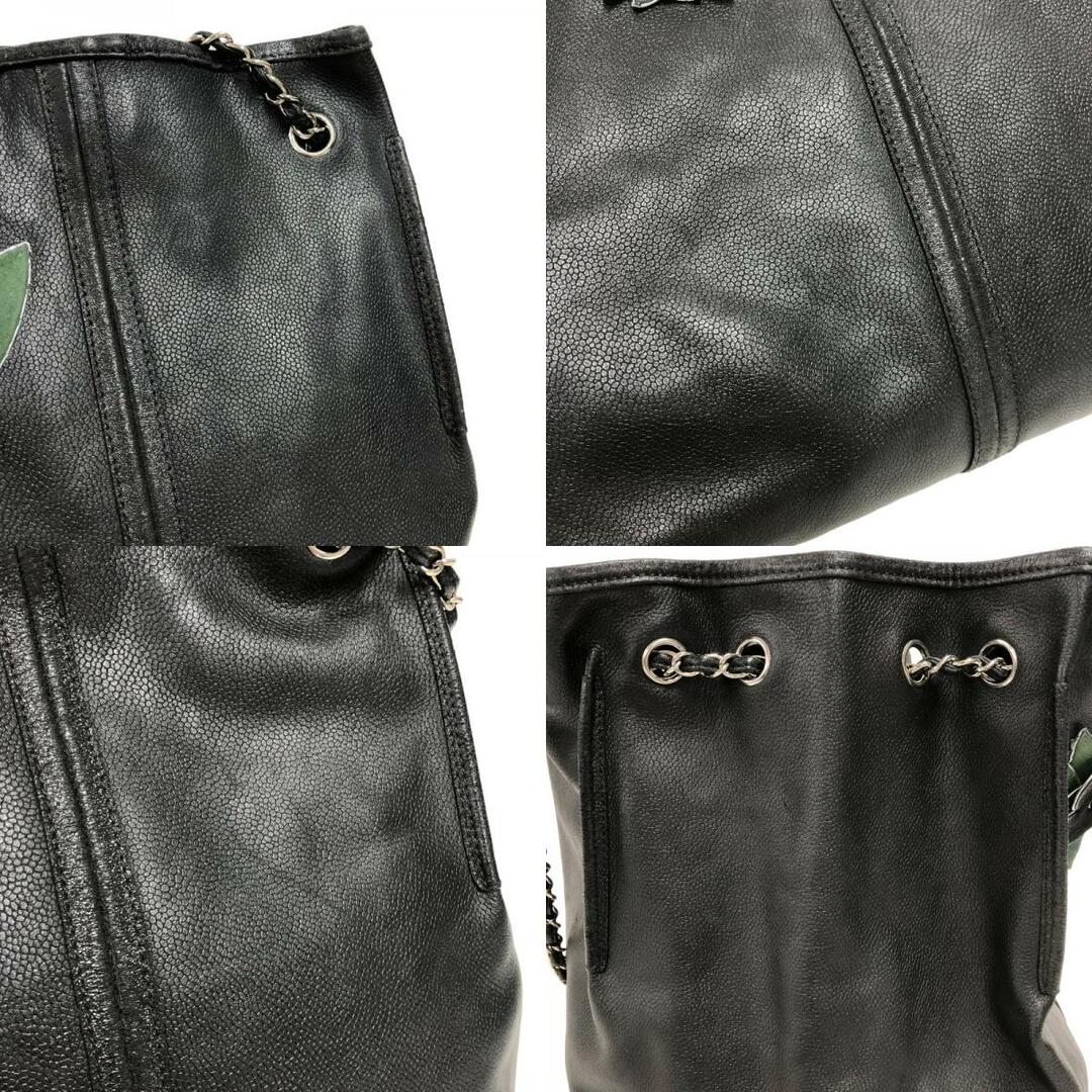 CHANEL - シャネル CHANEL カメリアモチーフ バケットバッグ ブラック