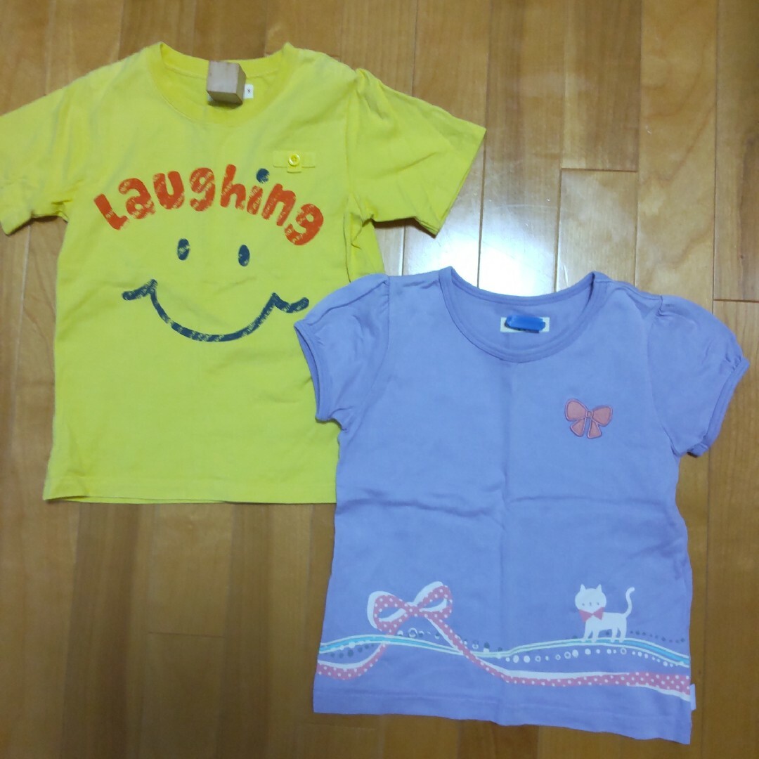 ベルメゾン(ベルメゾン)のベルメゾンTシャツ二枚セット キッズ/ベビー/マタニティのキッズ服女の子用(90cm~)(Tシャツ/カットソー)の商品写真