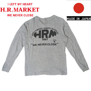 ハリウッドランチマーケット(HOLLYWOOD RANCH MARKET)のハリウッドランチマーケット グレー バックプリント ロゴ　長袖Tシャツ(Tシャツ/カットソー(七分/長袖))